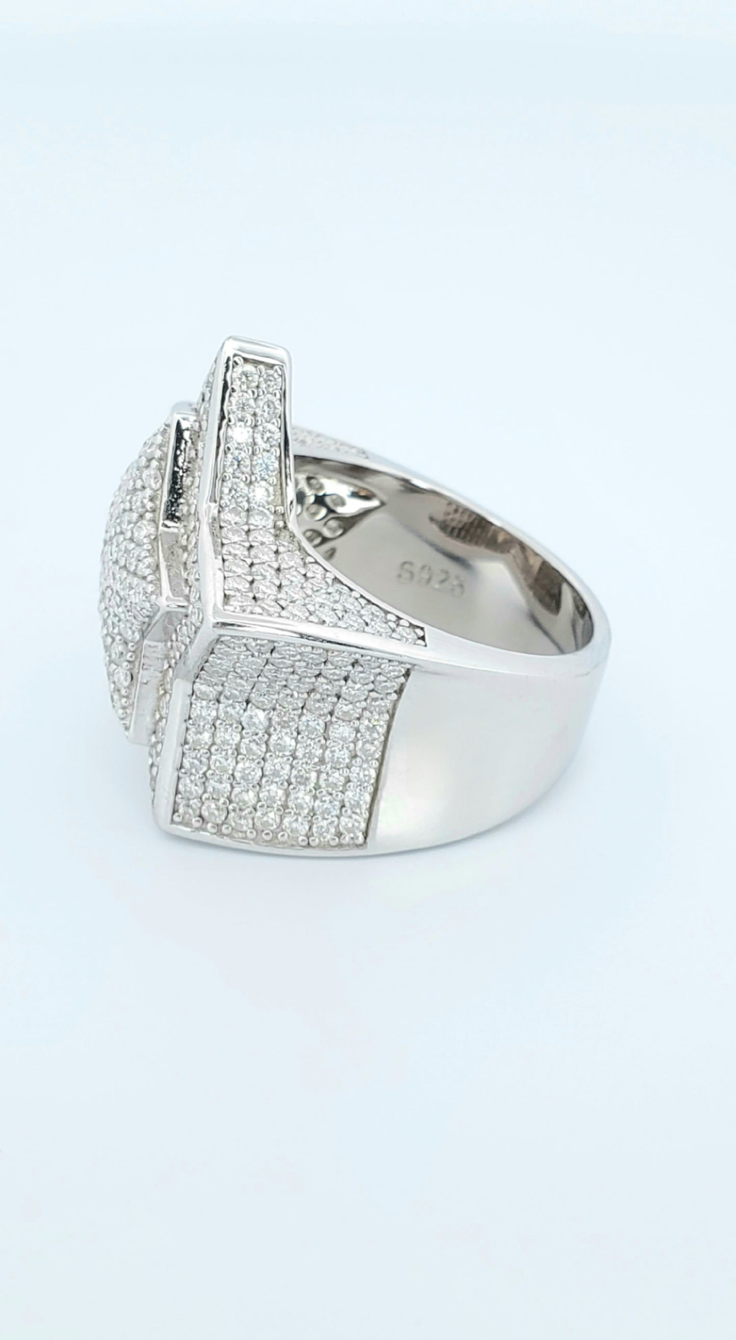 Moissanite Star Ring 925 Sterling Silver For Men/ Women