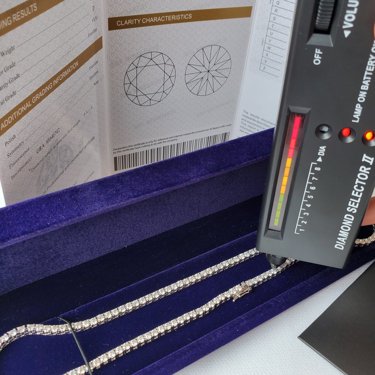 3mm Moissanite Tennis Necklace 925 Sterling Silver