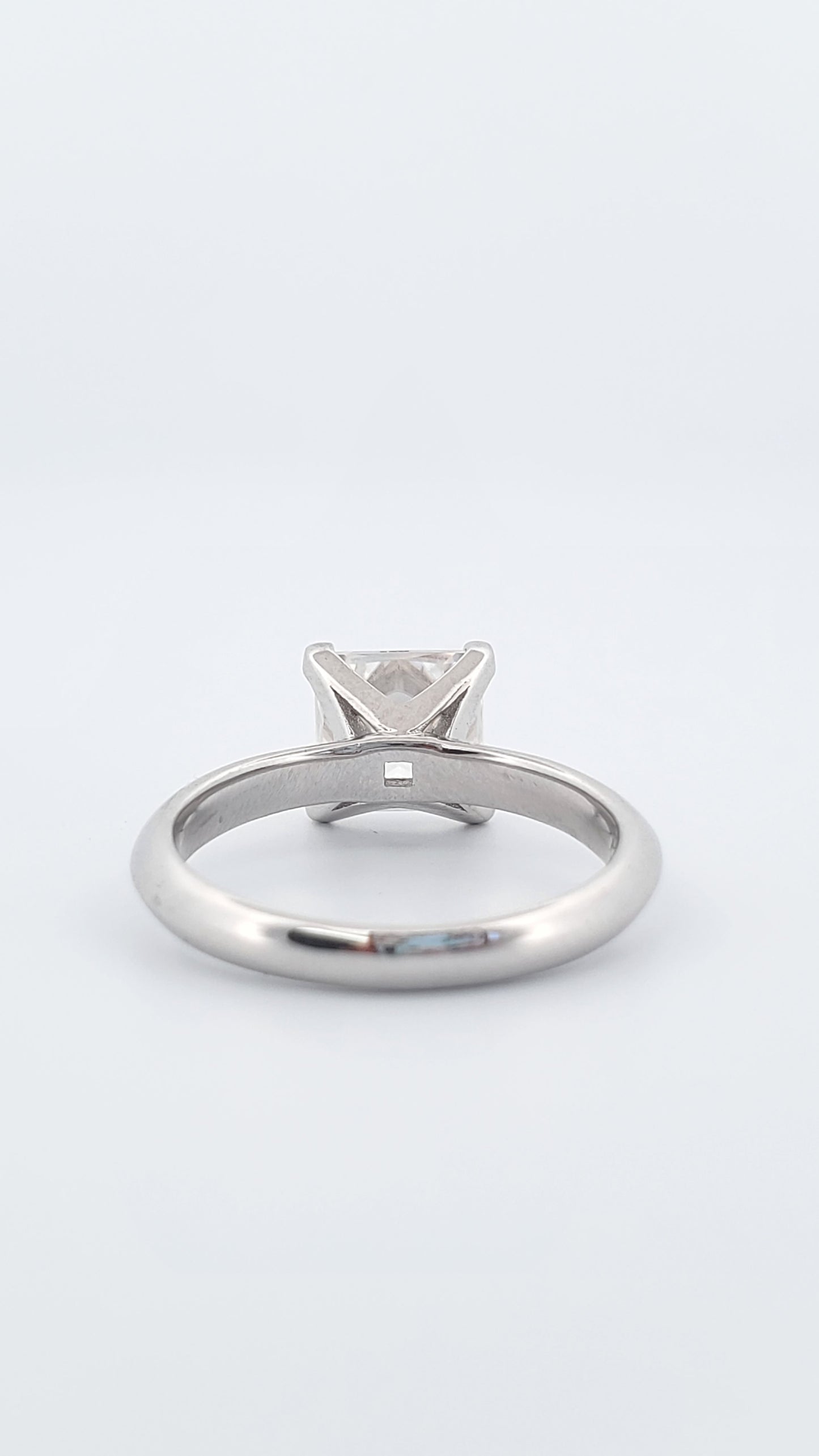 2ct Princess Cut Moissanite Solitaire Engagement Ring