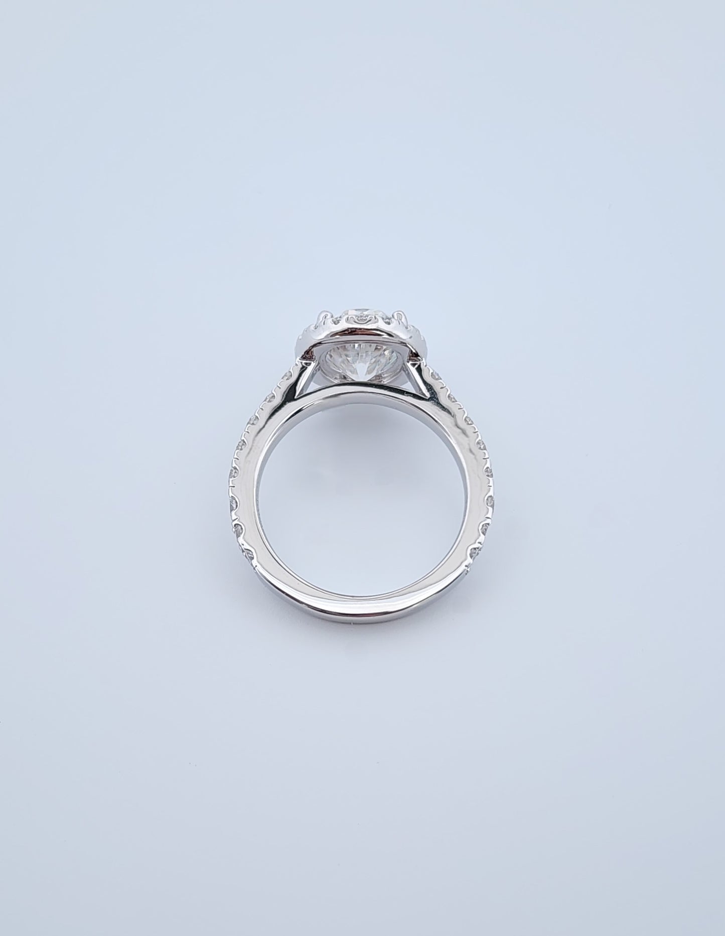 2ct Oval Cut Moissanite Engagement Ring 925 Sterling Silver | 18K Gold Plated