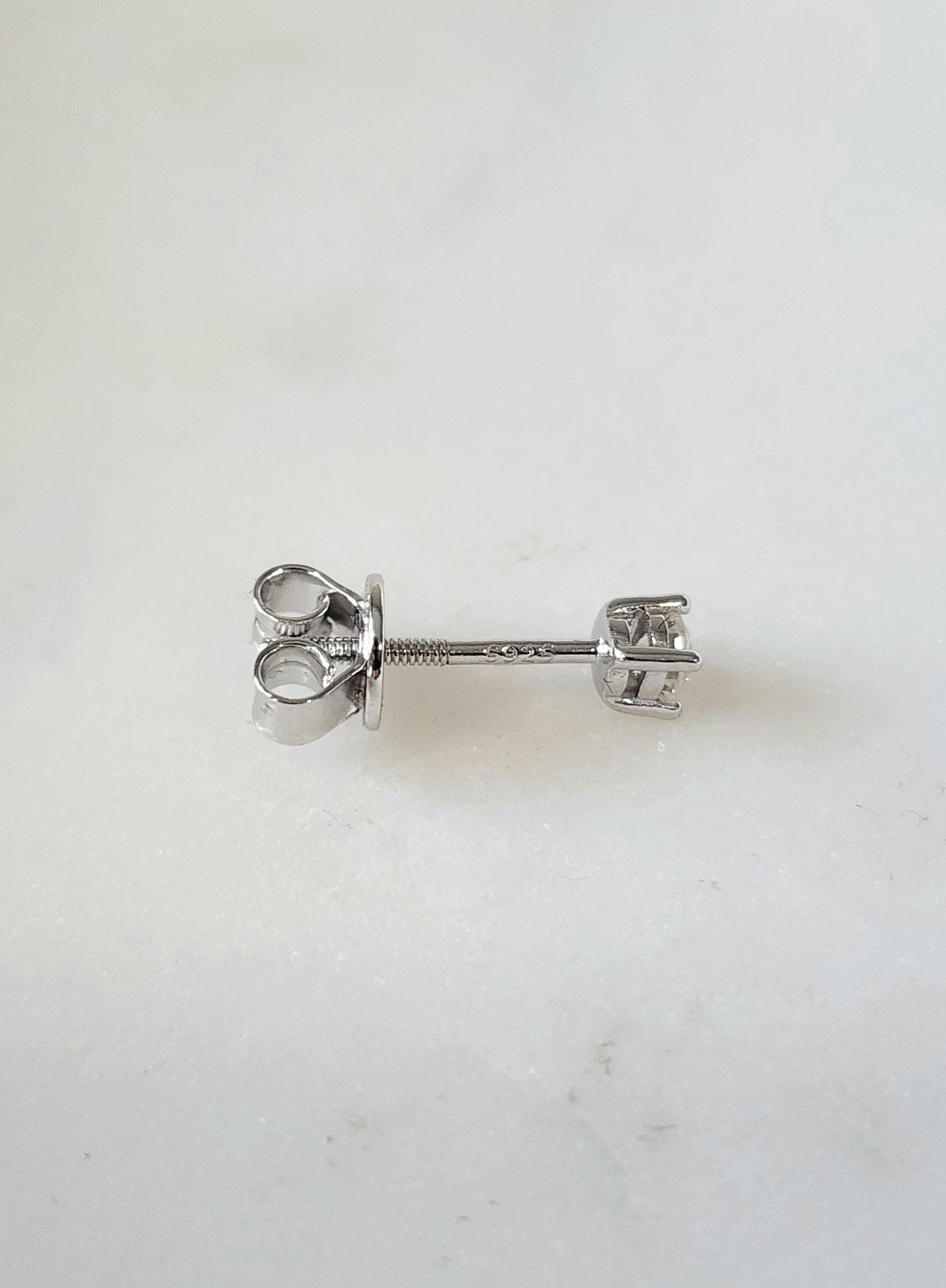 3mm Moissanite Stud Earrings 925 Sterling Silver-18k Gold Plated