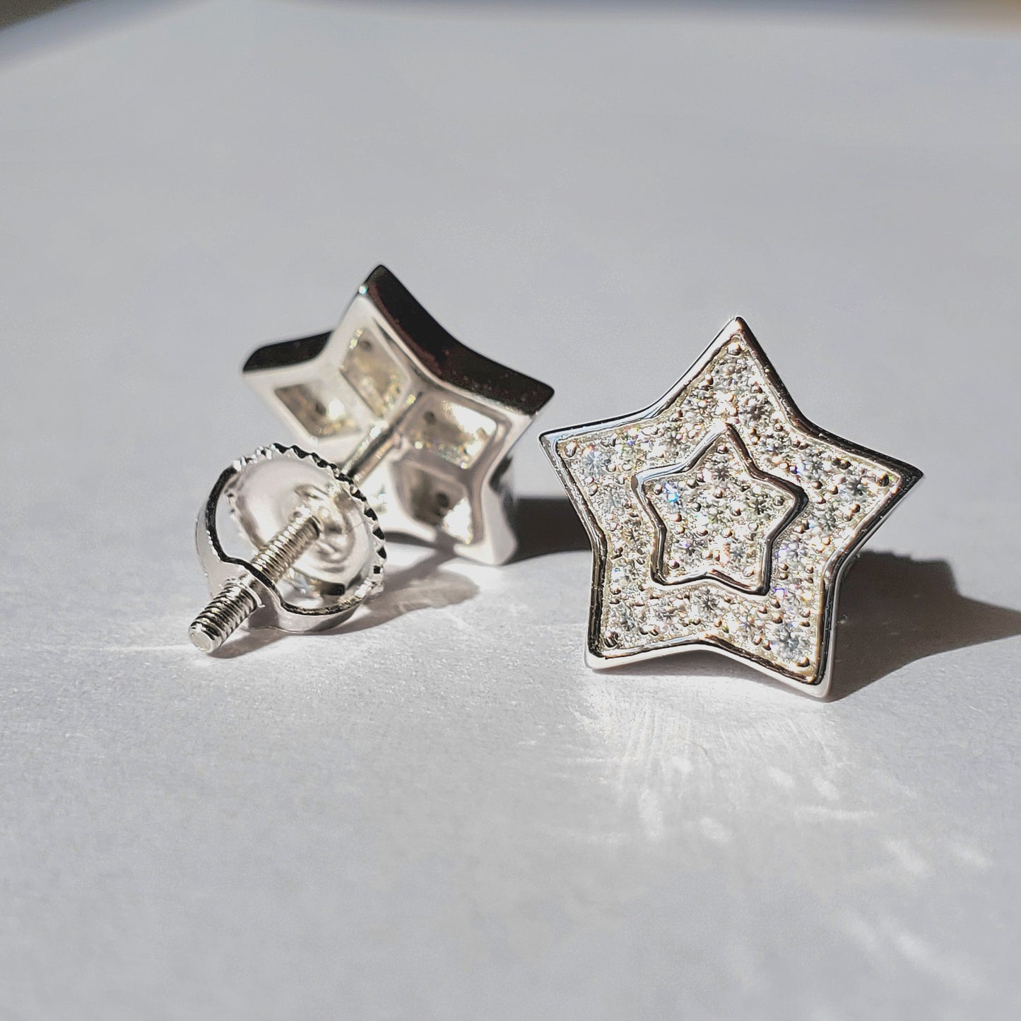 Star Moissanite Cluster Earrings | 925 Sterling Silver