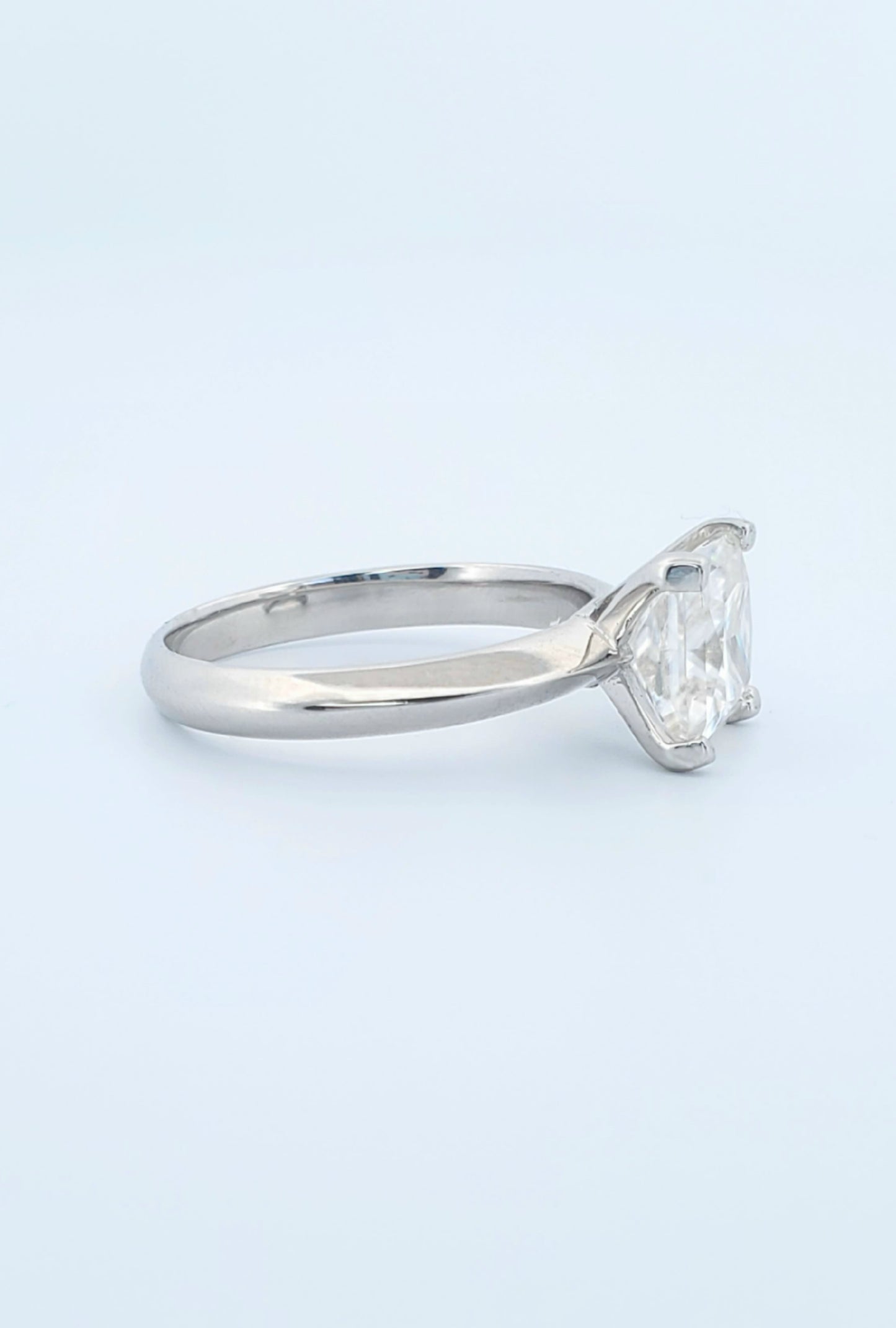 2ct Princess Cut Moissanite Solitaire Engagement Ring